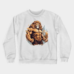 lion bodybuilder Crewneck Sweatshirt